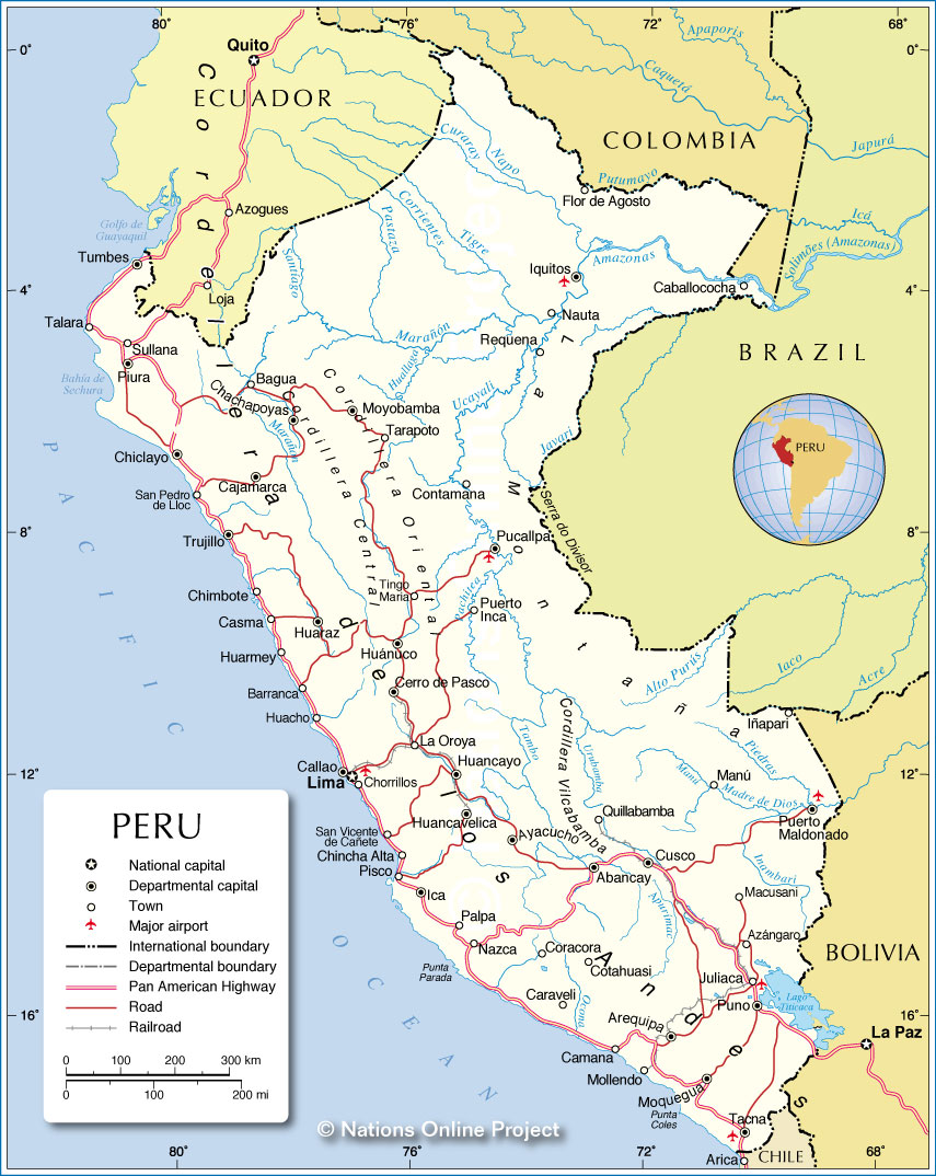 Political Map of Peru