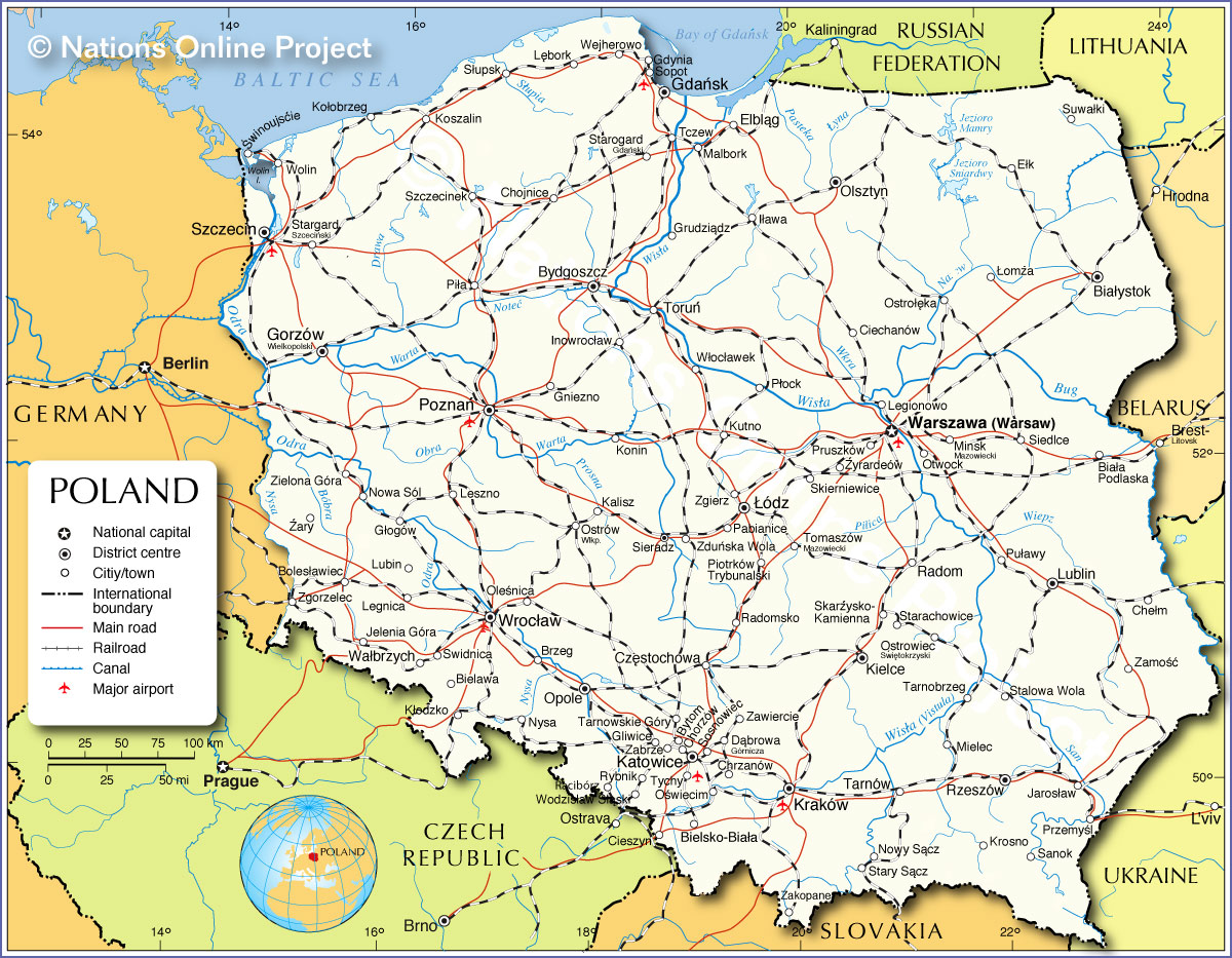 Map Of Europe Poland