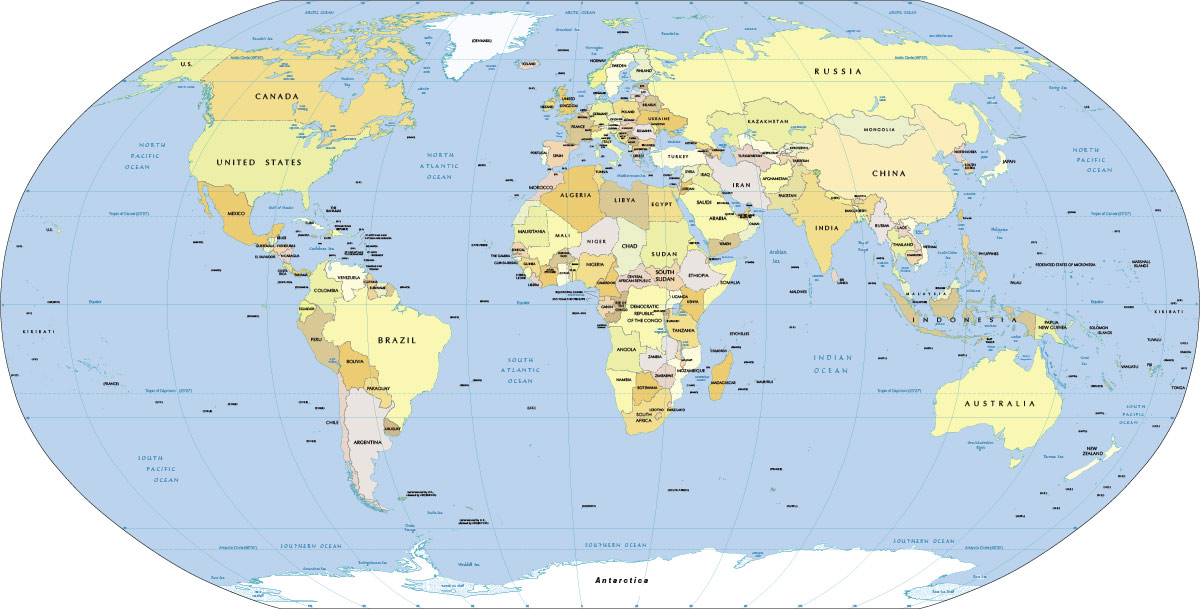 world map political map. Political Map of the World