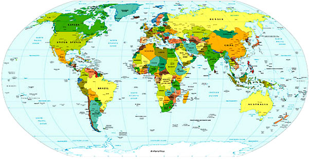 Political World Map 2008