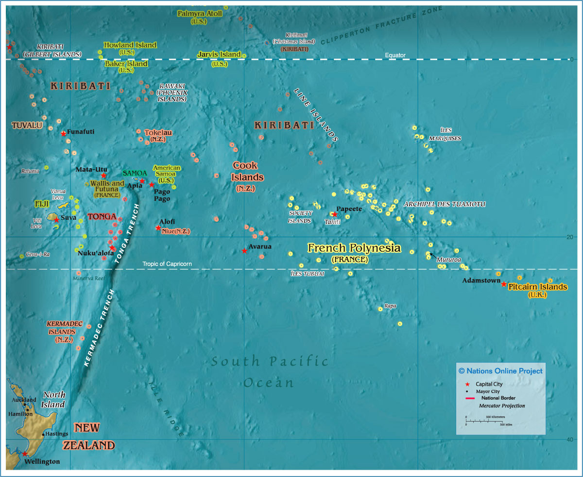 Reference Map of Polynesia
