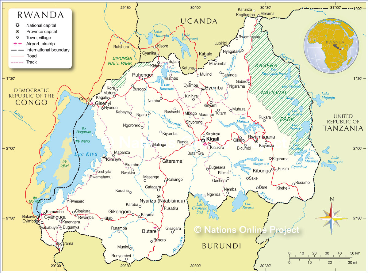 Map of Rwanda