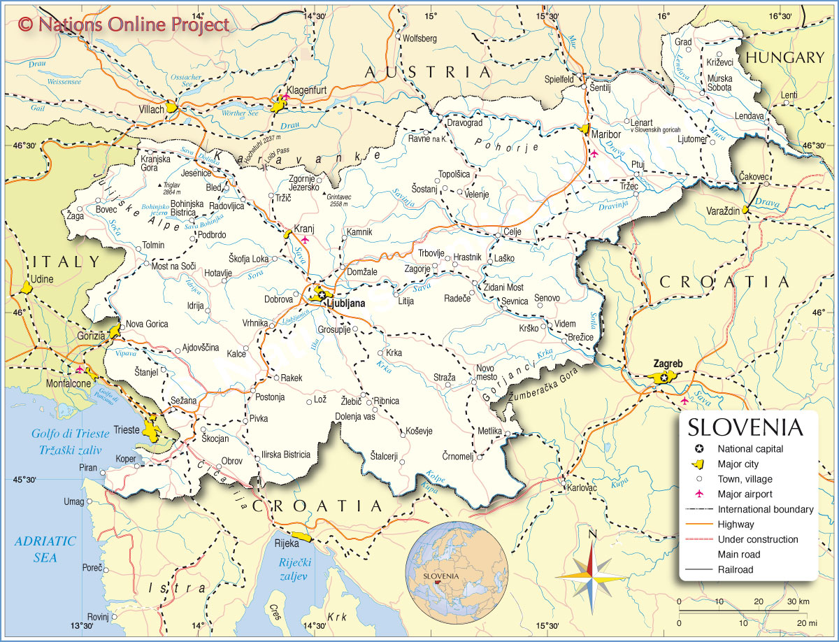 Political Map of Slovenia - Nations Online Project