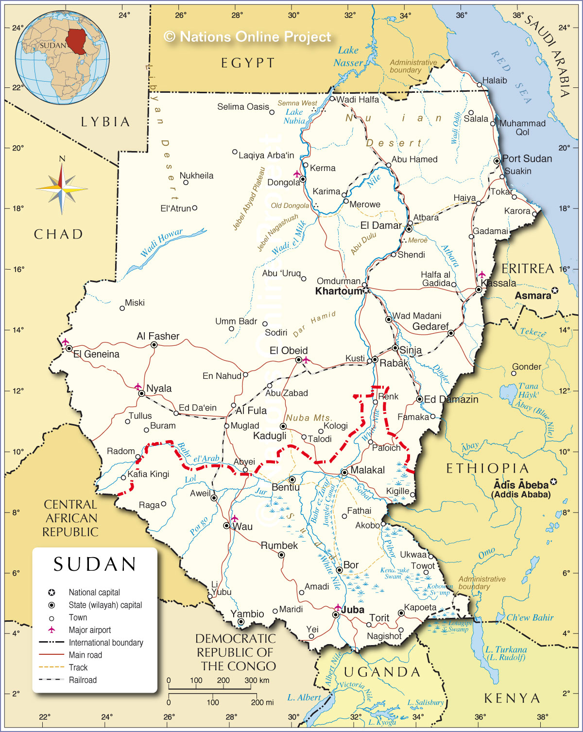 Carte générale du Soudan