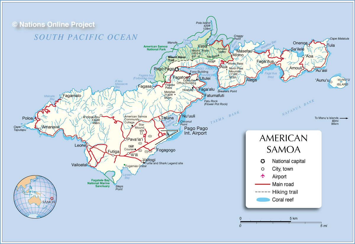 Map of American Samoa