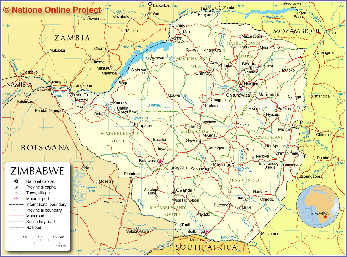 zimbabwe map delineation