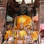 Buddha images in the sanctuary of Vat Phou Temple.