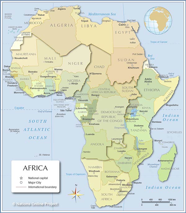 Administrative Africa Map thumb