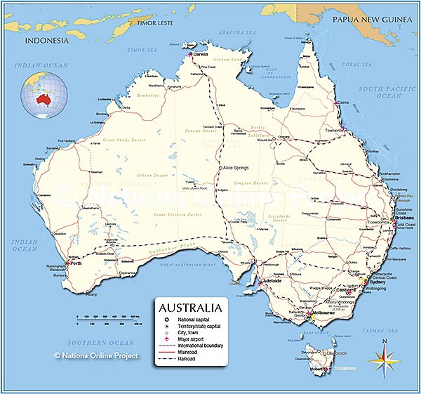 Political Map of Australia