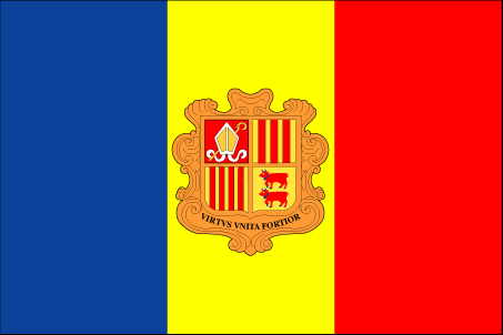 National flag of Andorra Andorra Flag