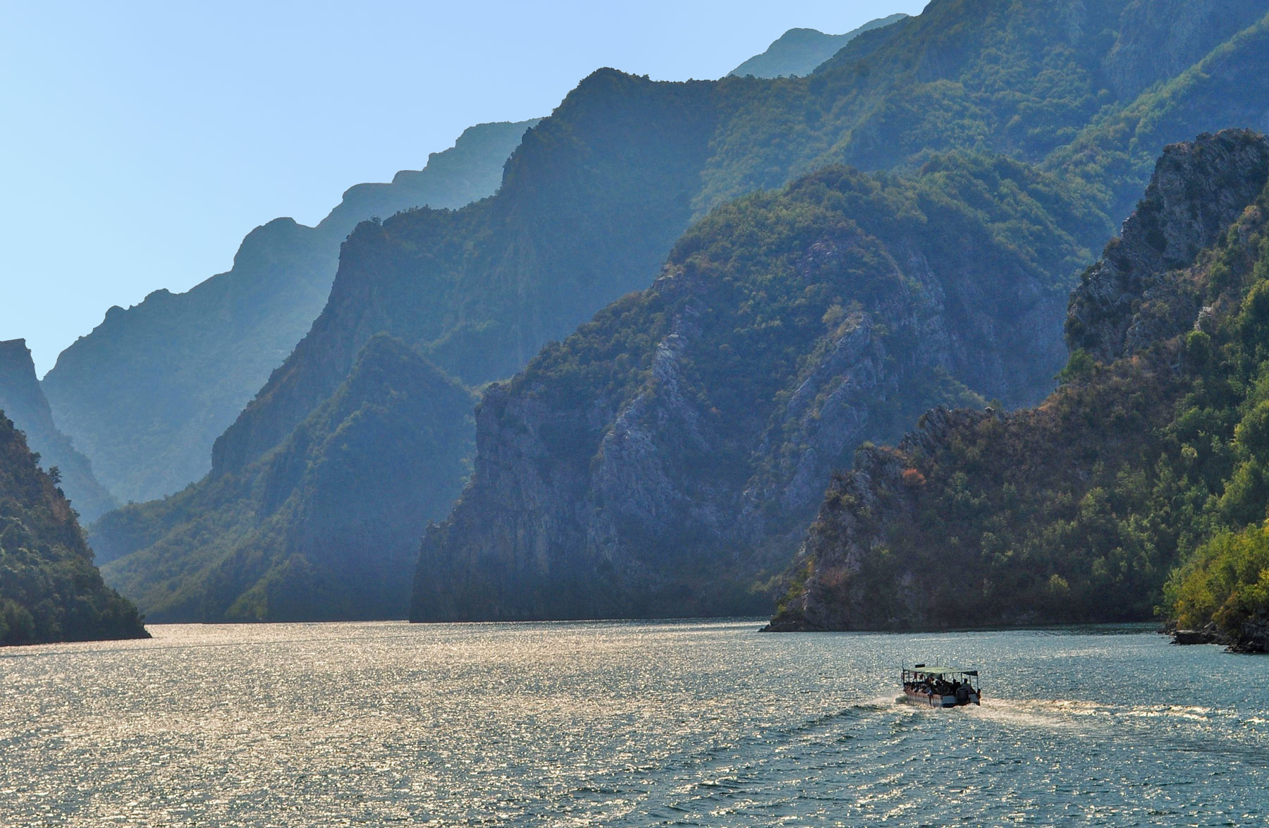 Lake Koman in northern Albania