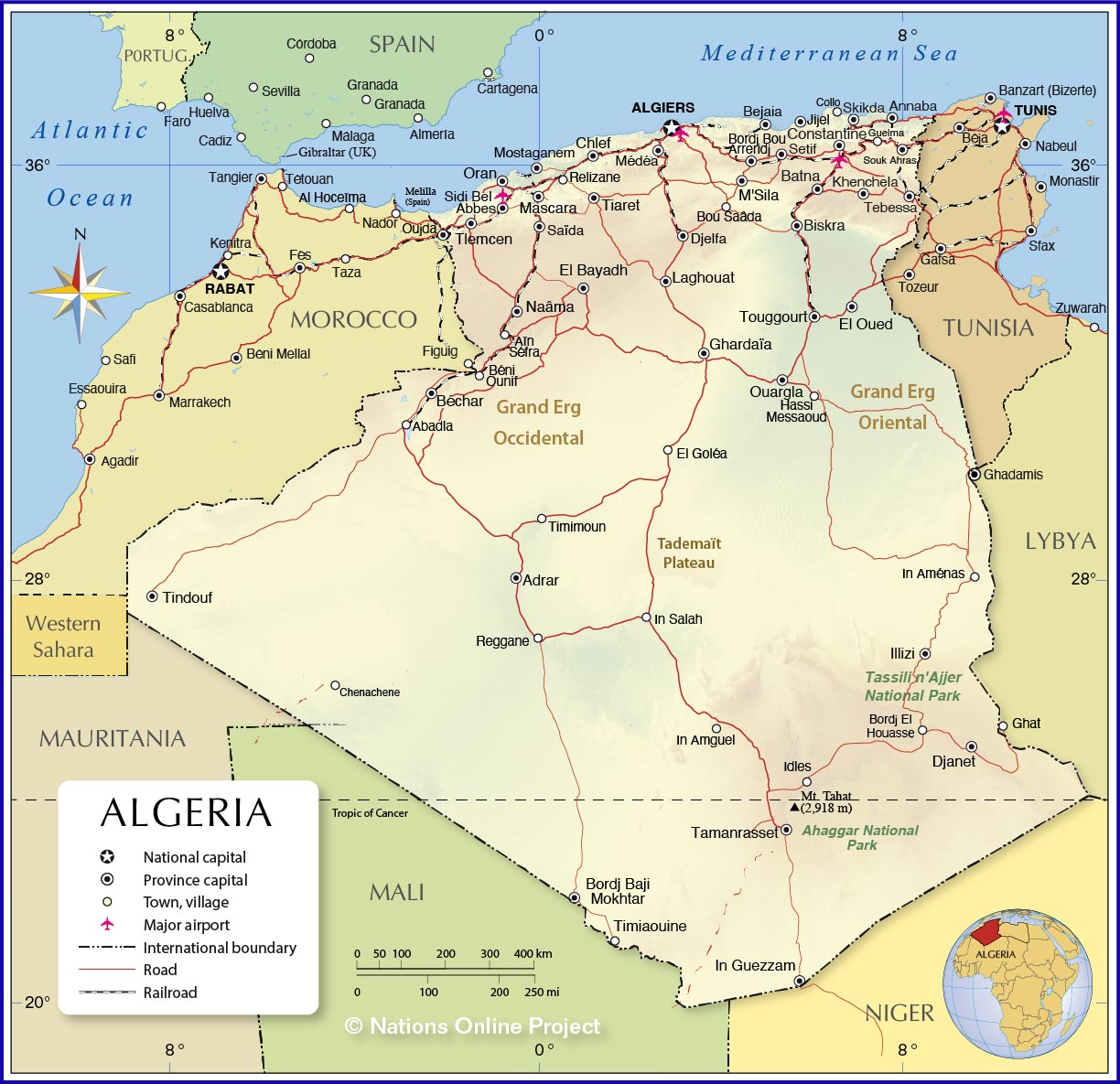 Algeria political Map