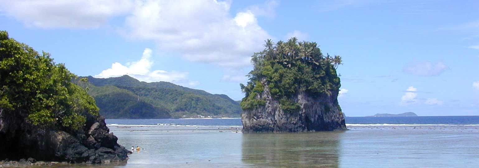 Fatu Rock, also called Flower Pot Rock, American Samoa