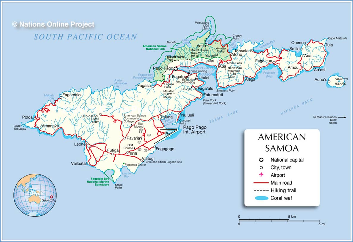 American Samoa Map