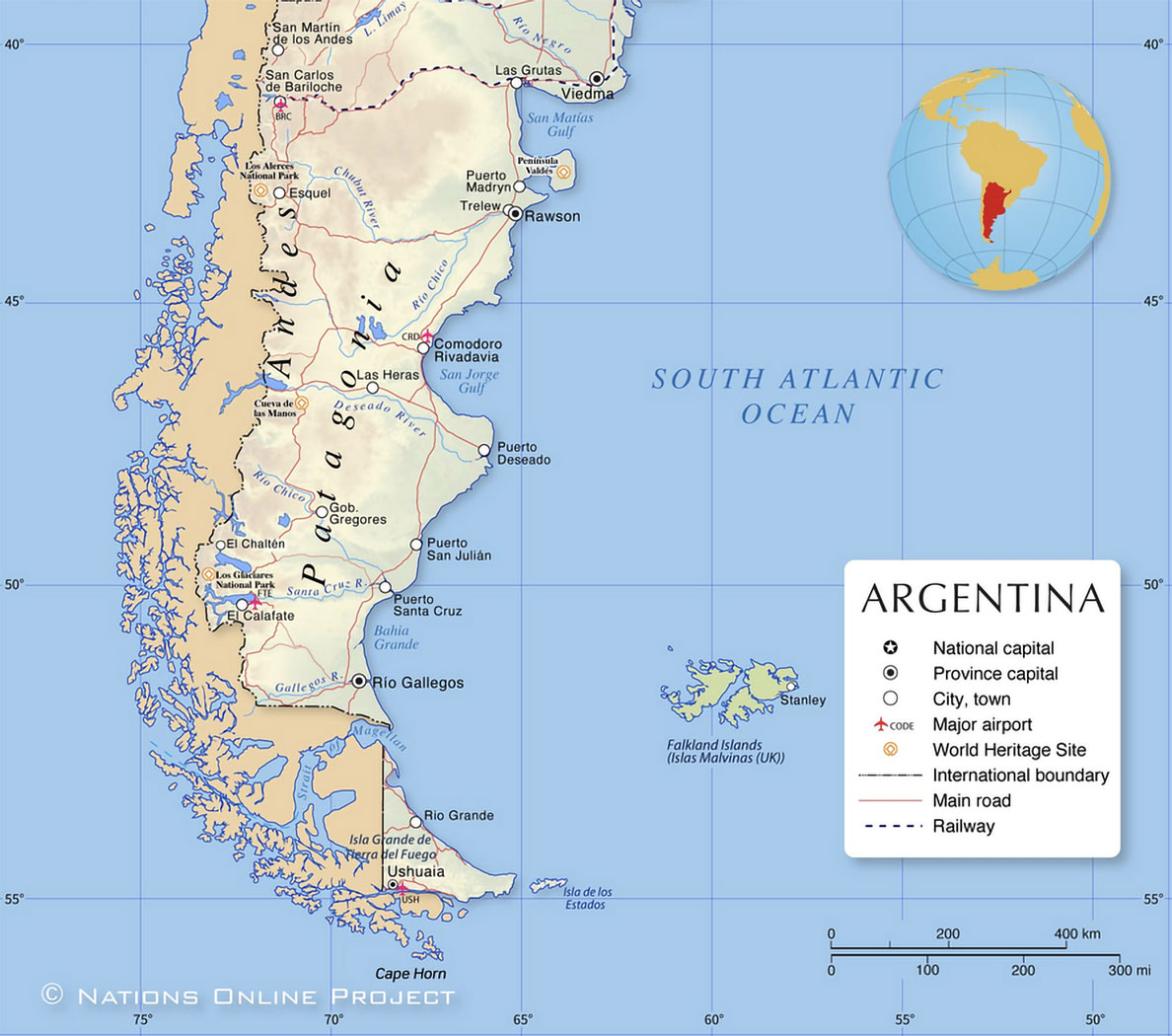Argentina Map detail