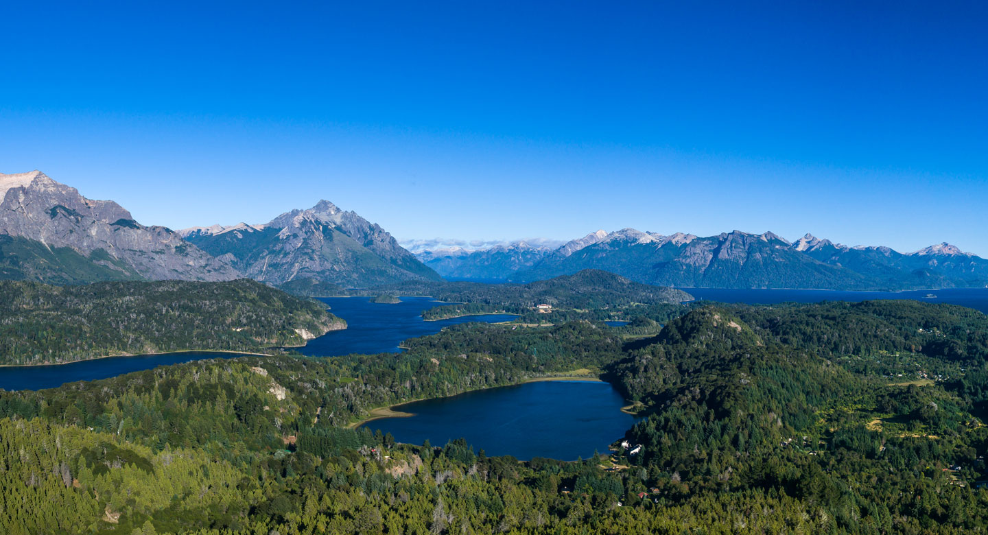 View from Cerro Campanario to Nahuel Huapi National park and Bariloche.