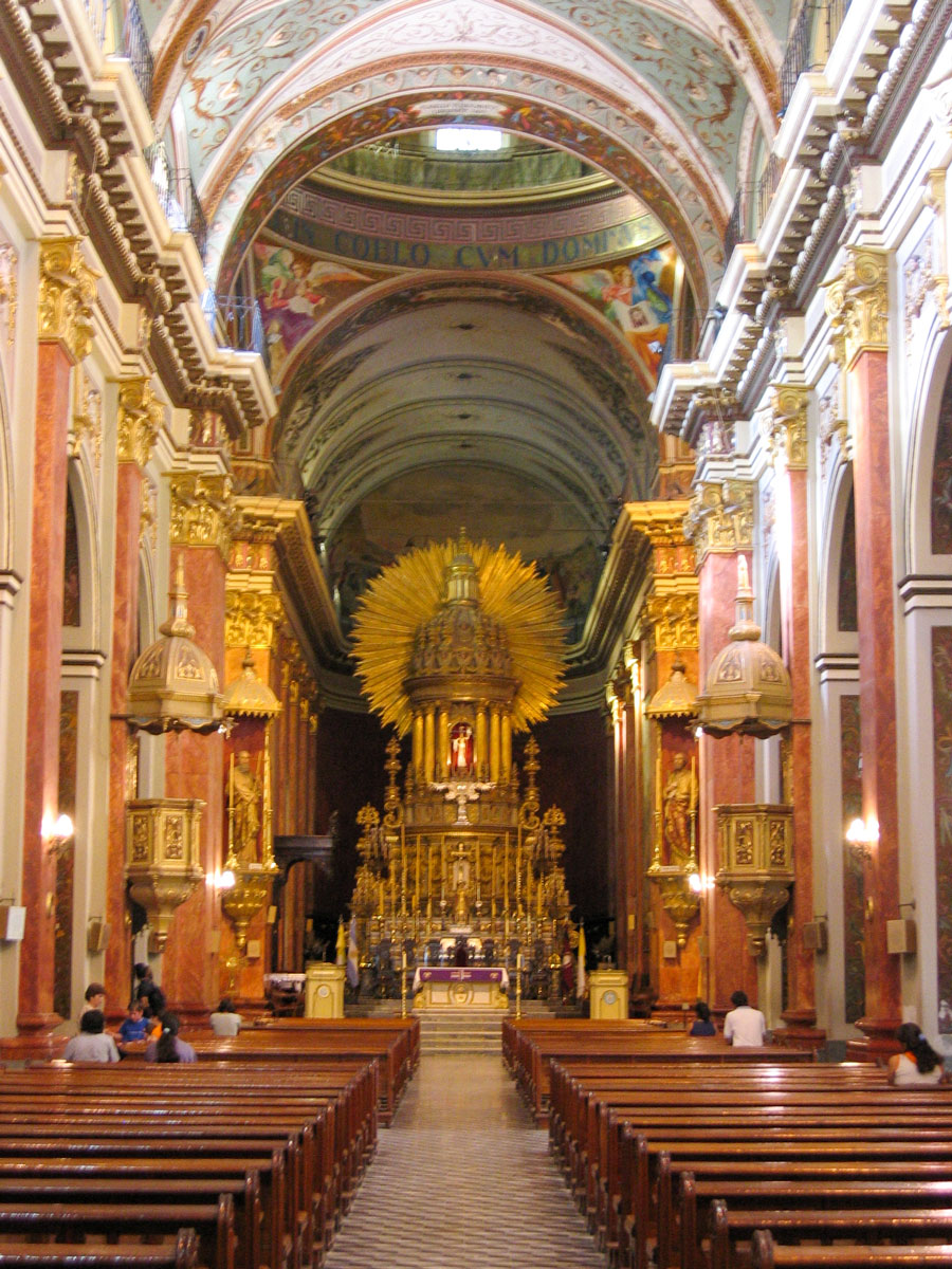 Interior of the Cathedral of Salta, capital of Salta province.