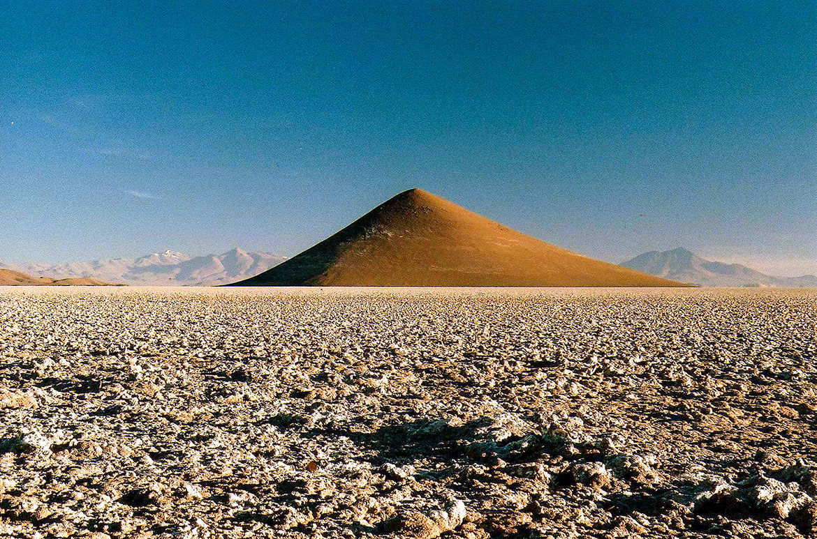 Pumice stone field landscape in the Catamarca province of Argentina