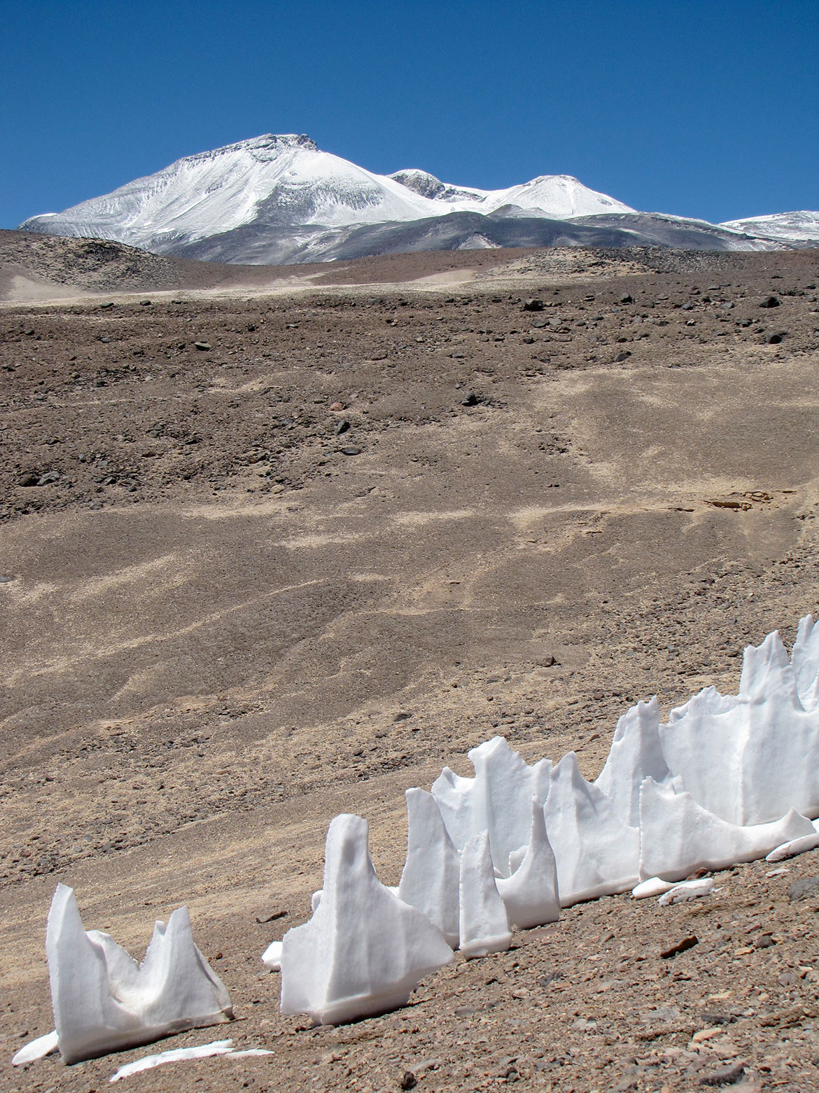 Ojos del Salado volcano ion the Argentina–Chile border is the highest active volcano in the world.