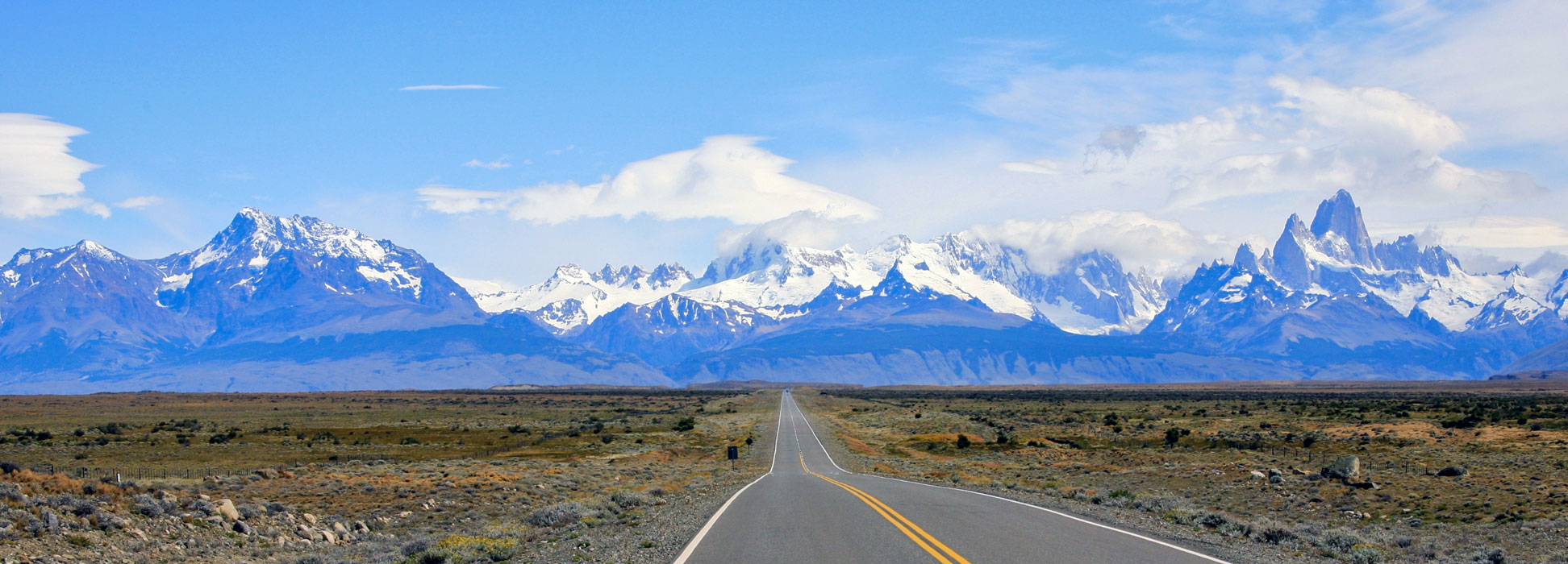 The road to El Chaltén, a village within Los Glaciares National Park in Argentina's Santa Cruz province