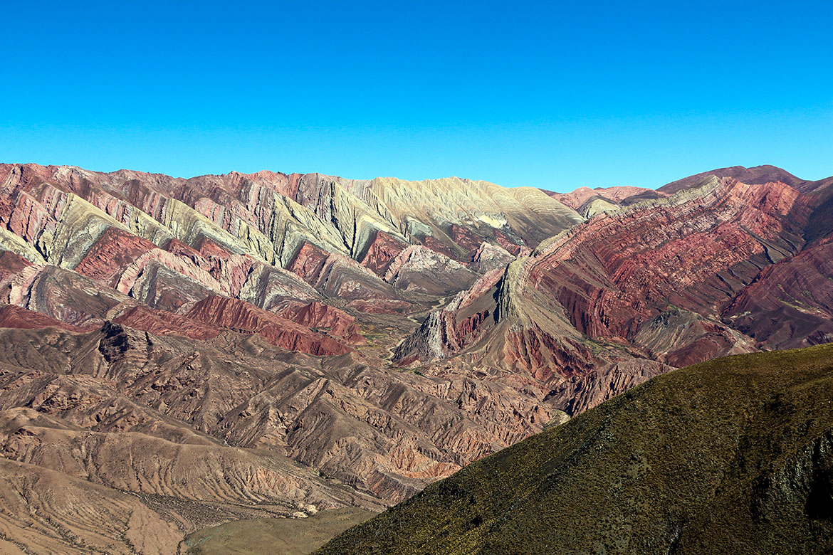 The mountain wasteland of Serranía de Hornocal in the province of Jujuy province of Argentina