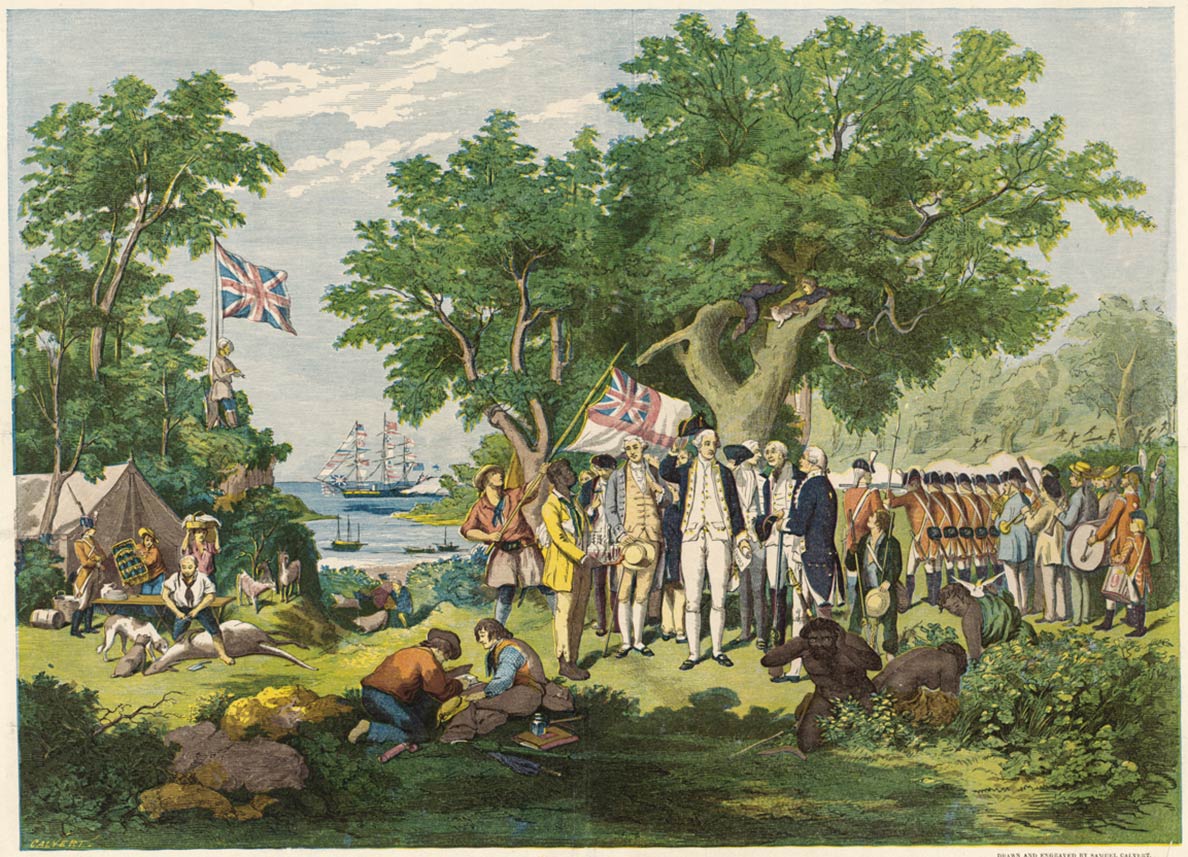 Captain Cook taking possession of the Australian continent 