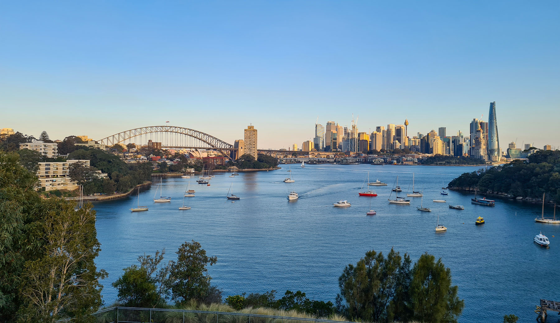 Skyline of the Central Business District of Sydney, Australia.