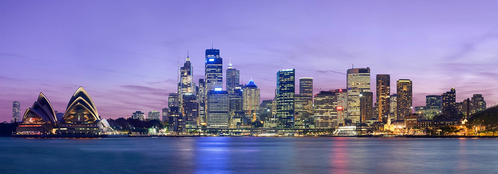 Sydney skyline at dusk, Australia