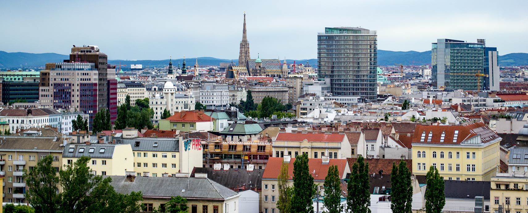 Vienna panorama seen from Vienna ferris wheel