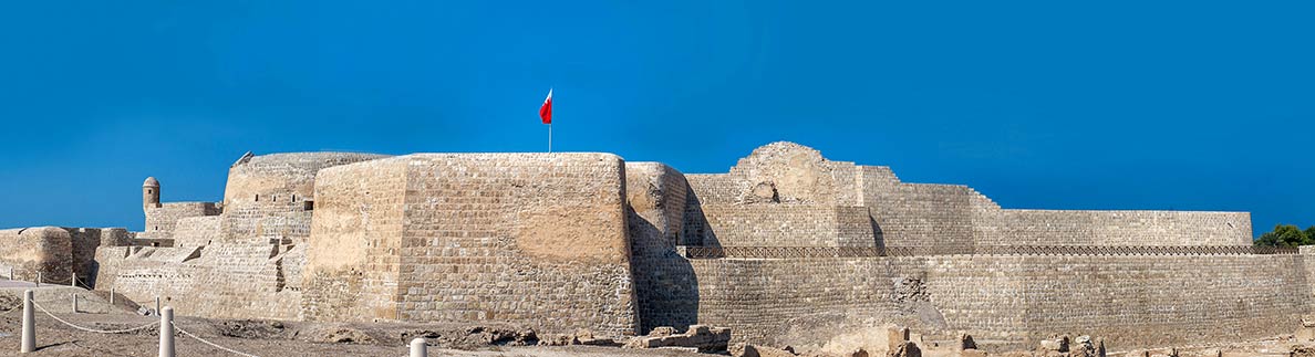 Panoramic view of the Bahrain Fort.