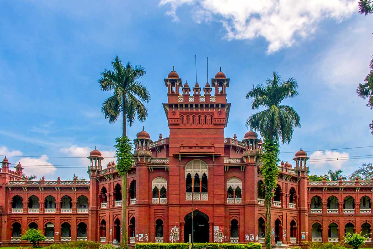 The Curzon Hall in Dhaka is home to the University of Dhaka's Faculty of Science.