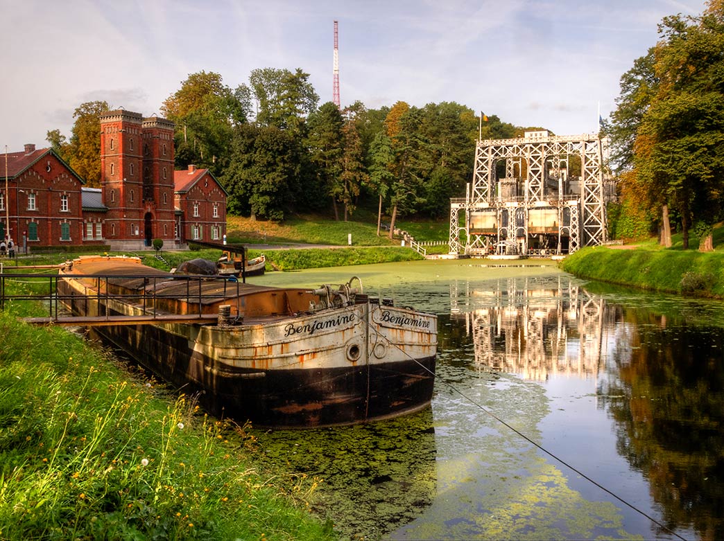 historic Canal du Centre, Wallonia