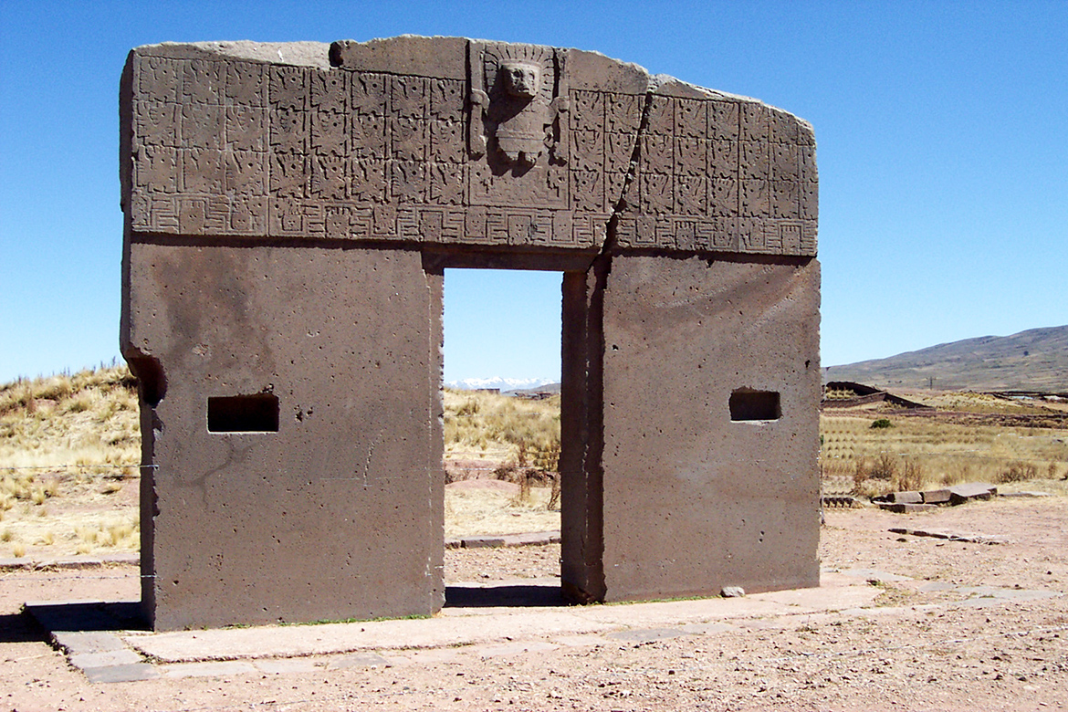 Gateway of the Sun, Tiwanaku, a UNESCO World Heritage Site in Bolivia