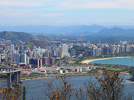 View of the city of Vitória, Espírito Santo, from the Moreno hill