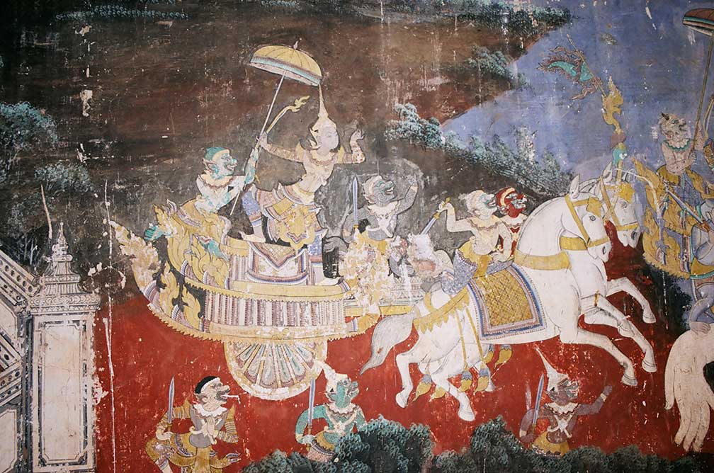 Mural at the Phnom Penh Palace Complex