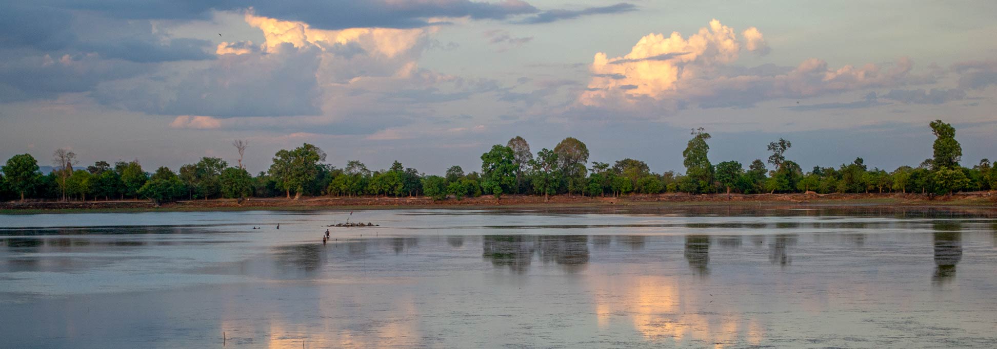 Sunset at the Moat at Angkor Wat