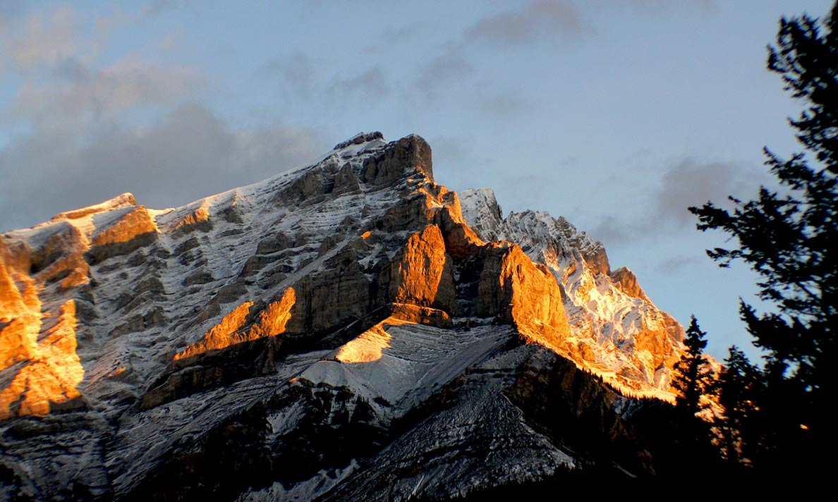 Rocky Mountain peaks in Banff National Park, Alberta, Canada