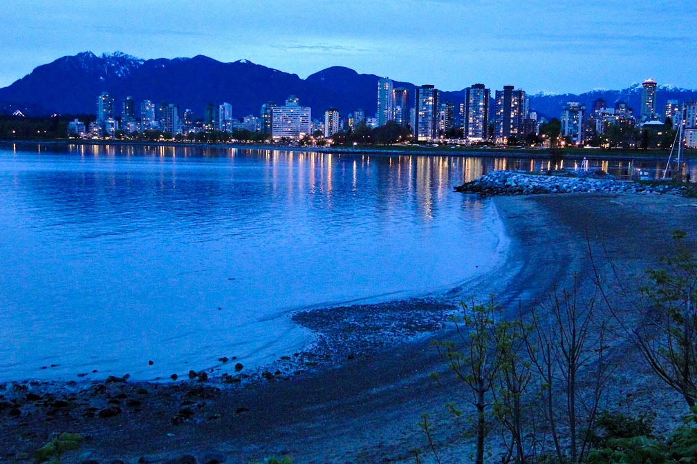Vancouver, Canada seen from Kitsilano Beach