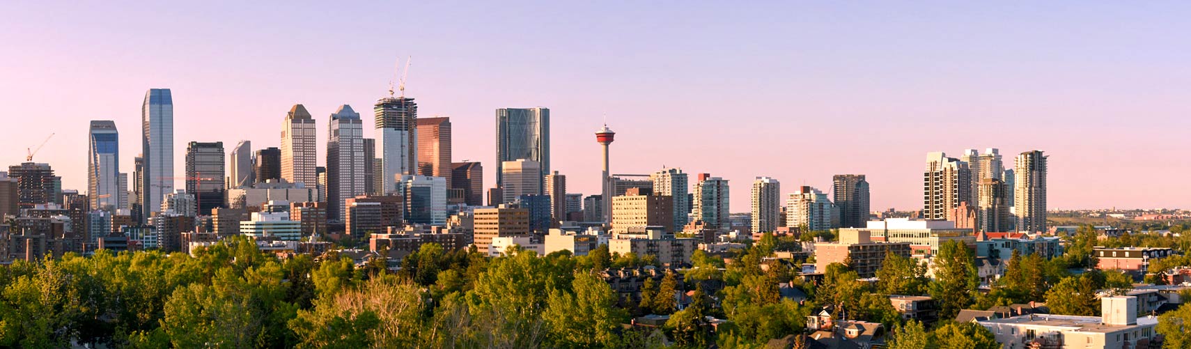 Panorama of Calgary's skyline