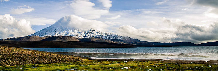 Parinacota Volcano and Lake Chungara