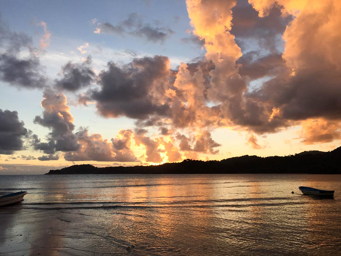 Sunset at Mohéli island