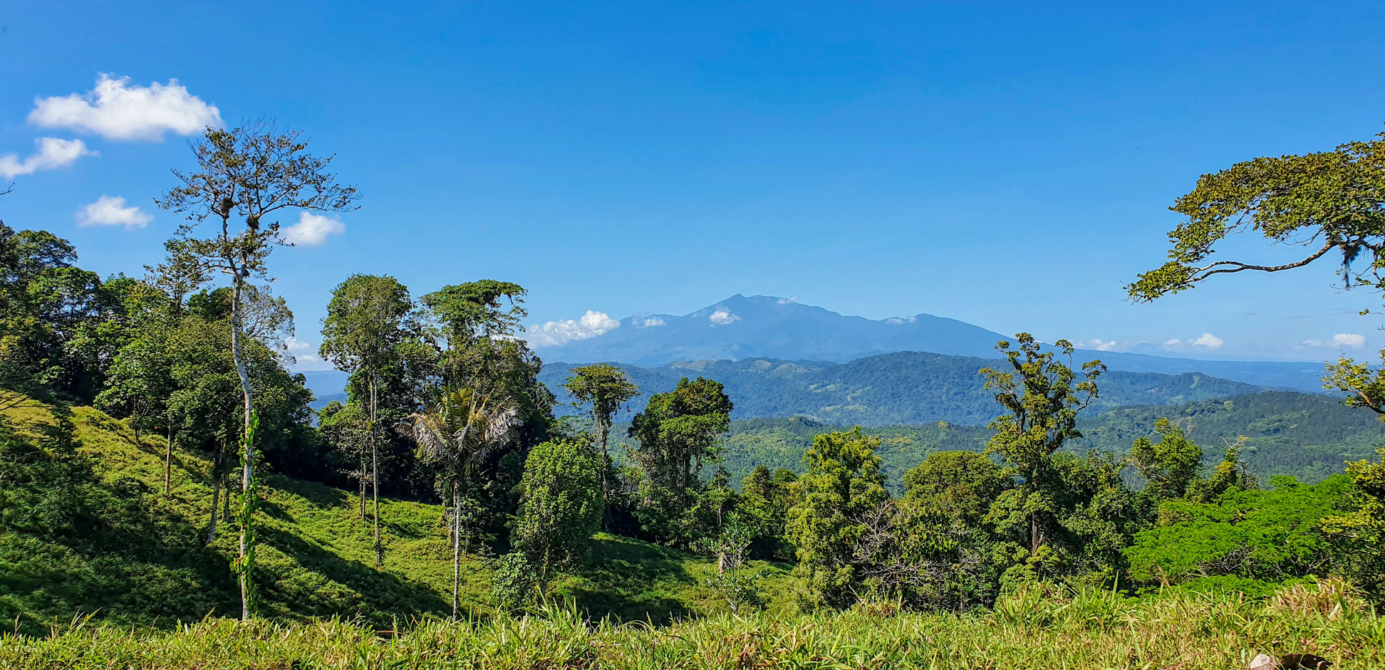 Turrialba stratovolcano seen from the Camino de Costa Rica, a trail in Costa Rica