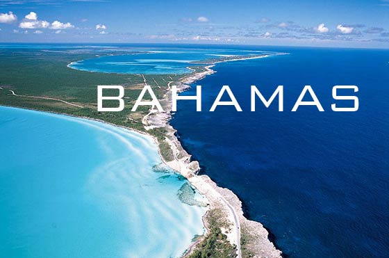 Aerial view of Eleuthera Glass Window Bridge, Bahamas