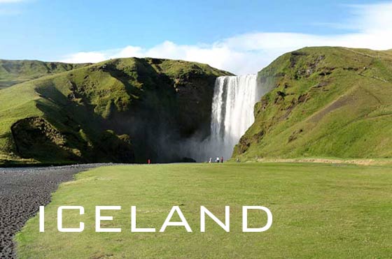 Iceland Skógafoss waterfall