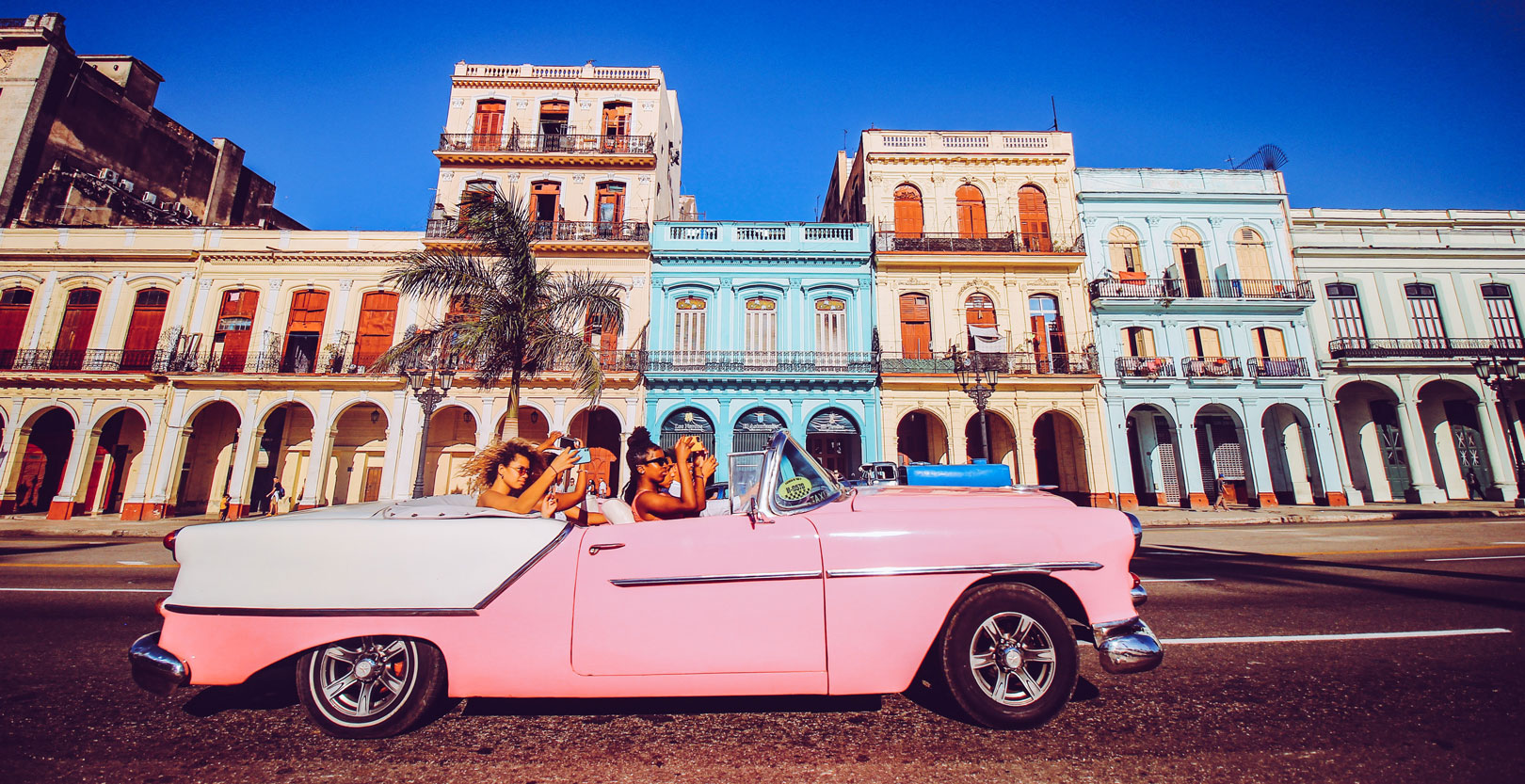 Vintage car in Old Havana (Habana Vieja)