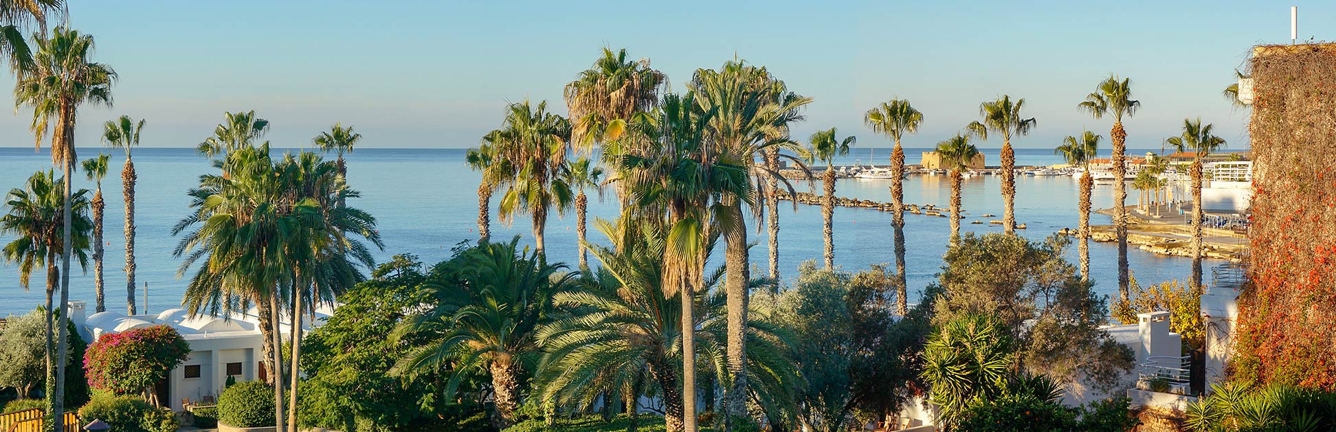 View of Paphos harbor in Cyprus