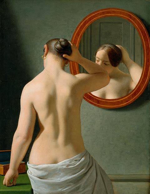 Painting by Christoffer Wilhelm Eckersberg - Morgentoilette