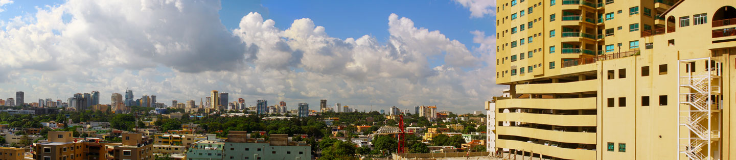 نمای پانوراما از سانتو دومینگو، پایتخت جمهوری دومینیکن