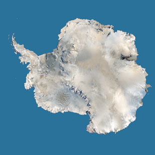 Satellite image of Antarctica
