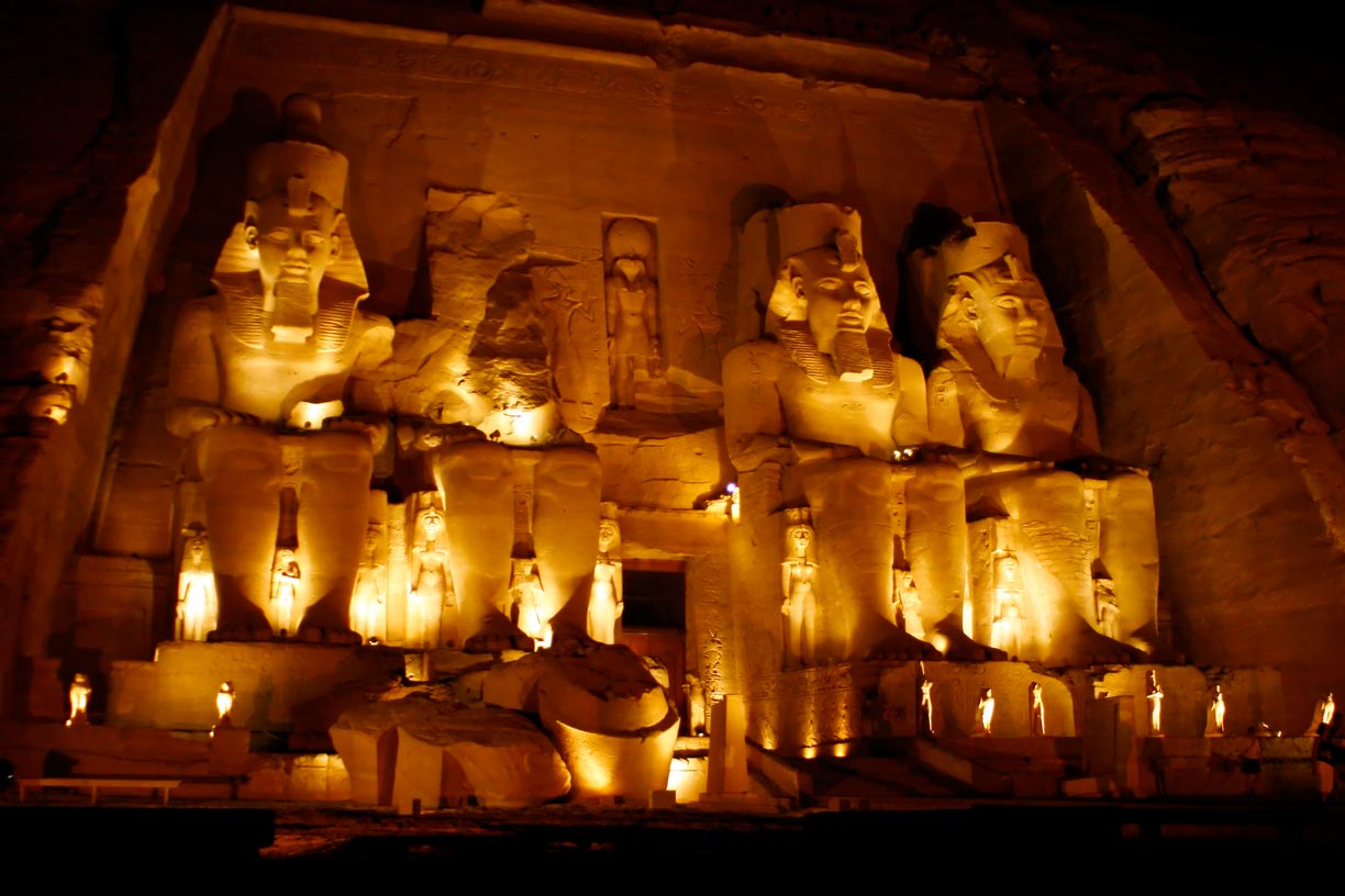 Entrance to the Great Temple of Ramses II at Abu Simbel